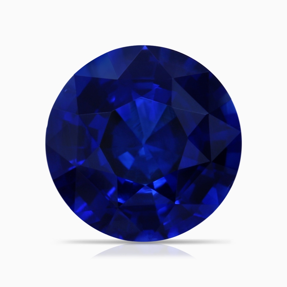 8.94-9.04x5.16mm AAAA Round GIA Certified Blue Sapphire Halo Ring with Diamonds in P950 Platinum side 699