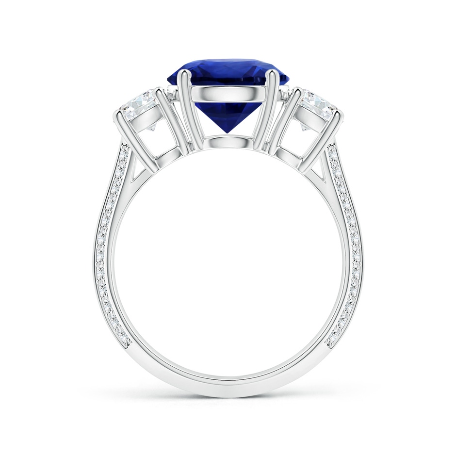 8.94-9.04x5.16mm AAAA GIA Certified Blue Sapphire Knife Edge Three Stone Ring with Diamonds in P950 Platinum side 199