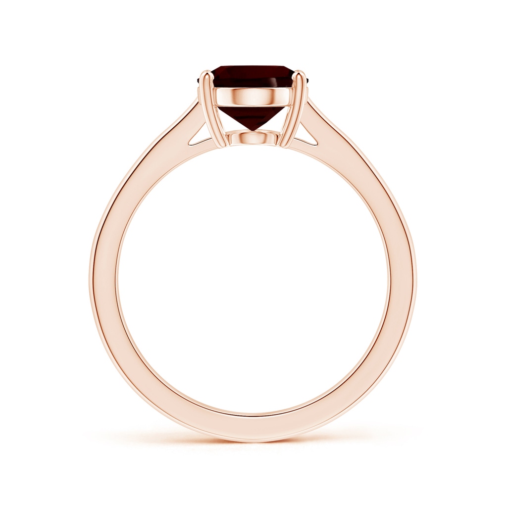 10.14x7.08x4.49mm AAAA Prong-Set GIA Certified Solitaire Oval Garnet Reverse Tapered Shank Ring in 9K Rose Gold Side 199
