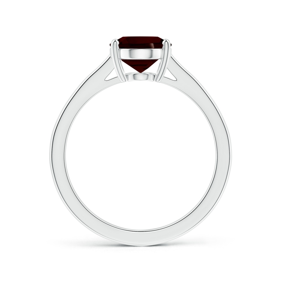 10.14x7.08x4.49mm AAAA Prong-Set GIA Certified Solitaire Oval Garnet Reverse Tapered Shank Ring in P950 Platinum Side 199