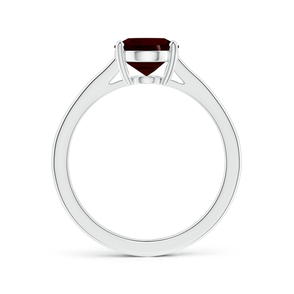 10.14x7.08x4.49mm AAAA Prong-Set GIA Certified Solitaire Oval Garnet Reverse Tapered Shank Ring in White Gold Side 199