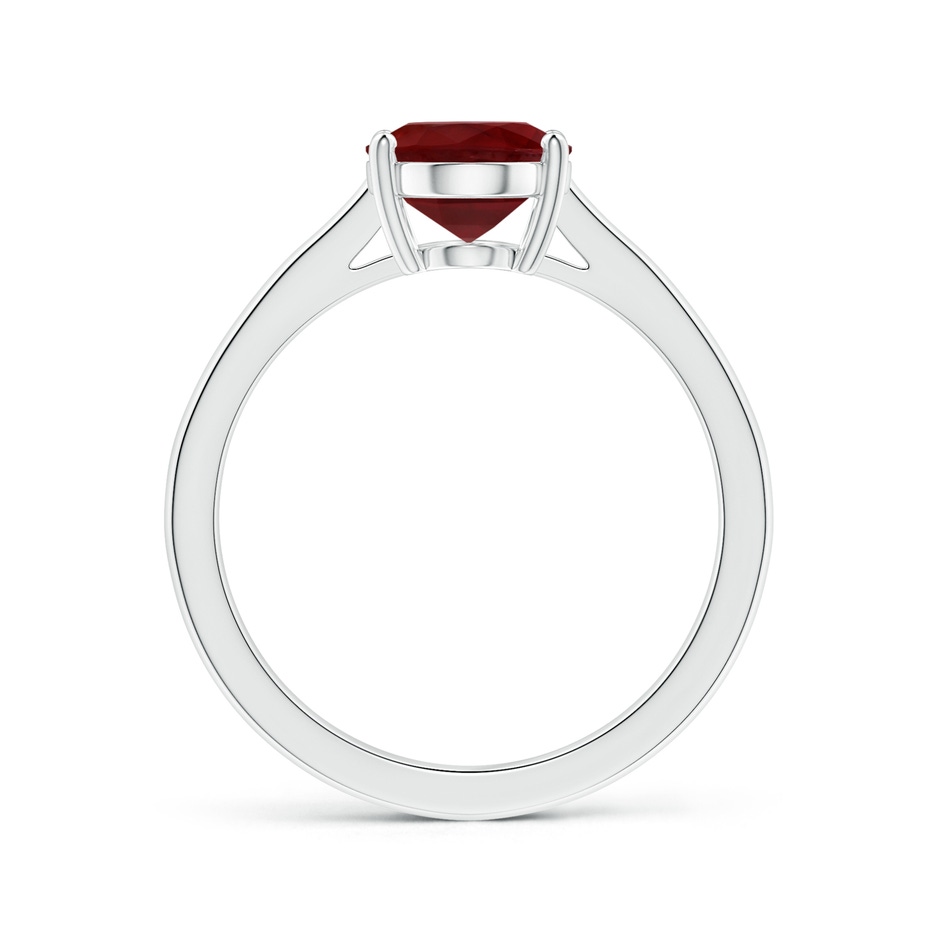 9.55x6.77x4.98mm AAA Prong-Set GIA Certified Solitaire Oval Ruby Ring with Reverse Tapered Shank in 18K White Gold Side-1