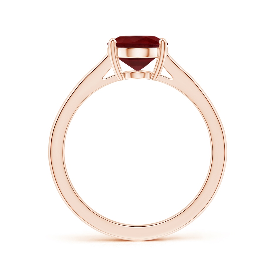 9.55x6.77x4.98mm AAA Prong-Set GIA Certified Solitaire Oval Ruby Ring with Reverse Tapered Shank in Rose Gold side 199