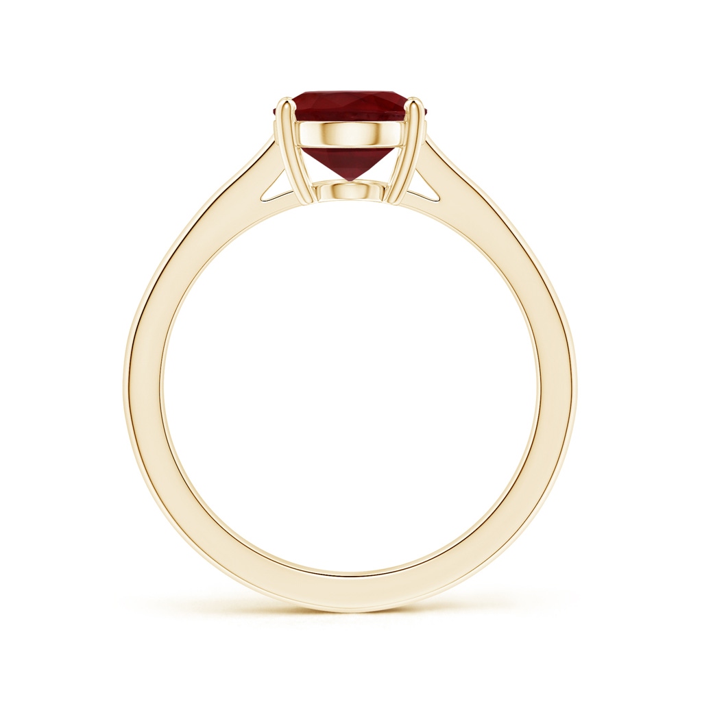 9.55x6.77x4.98mm AAA Prong-Set GIA Certified Solitaire Oval Ruby Ring with Reverse Tapered Shank in Yellow Gold - side 199