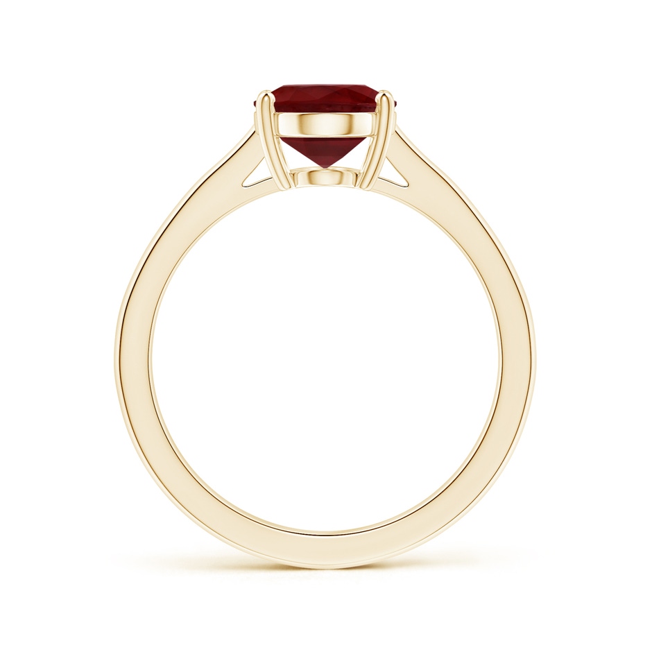 9.55x6.77x4.98mm AAA Prong-Set GIA Certified Solitaire Oval Ruby Ring with Reverse Tapered Shank in Yellow Gold side 199