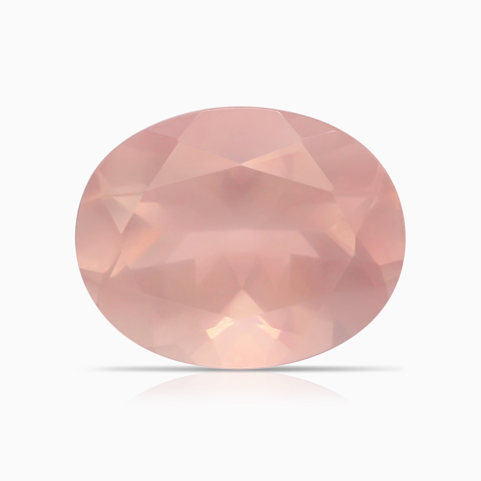 10.12x8.07x5.48mm AAAA Prong-Set GIA Certified Solitaire Oval Rose Quartz Reverse Tapered Shank Ring in P950 Platinum Side 699