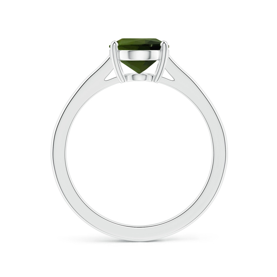 9.78x7.73x4.46mm AAA GIA Certified Prong-Set Solitaire Oval Tourmaline Ring with Reverse Tapered Shank in P950 Platinum side 199