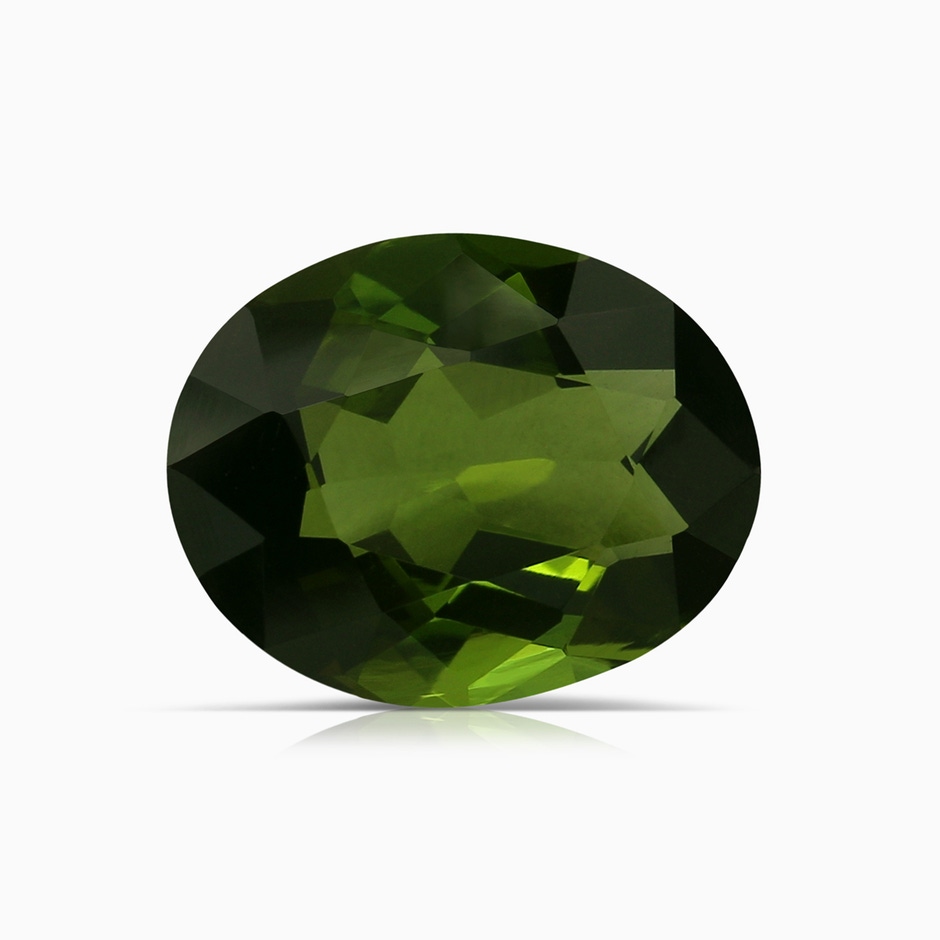 9.78x7.73x4.46mm AAA GIA Certified Prong-Set Solitaire Oval Tourmaline Ring with Reverse Tapered Shank in P950 Platinum side 699