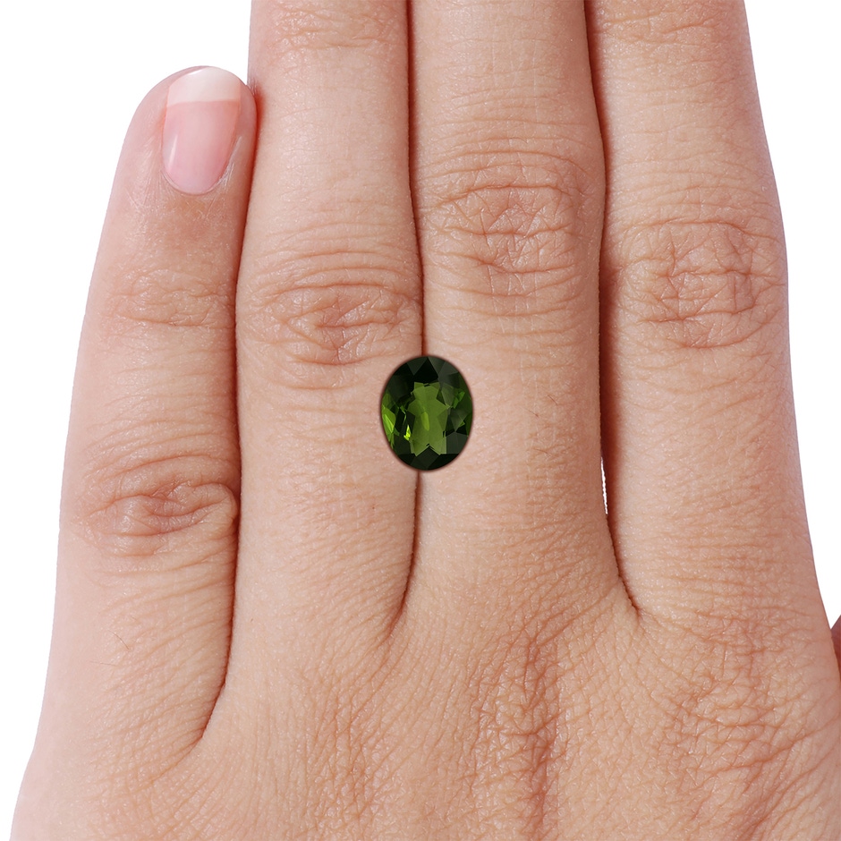9.78x7.73x4.46mm AAA GIA Certified Prong-Set Solitaire Oval Tourmaline Ring with Reverse Tapered Shank in P950 Platinum side 799