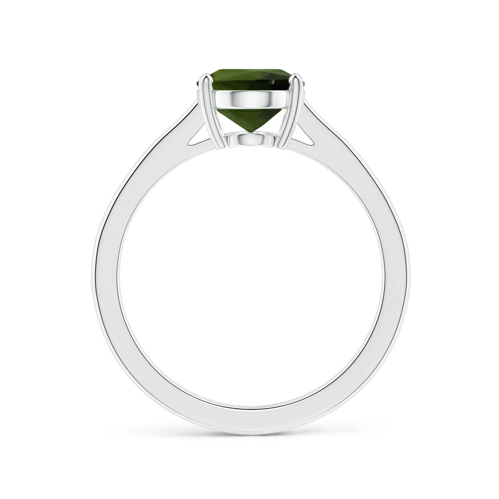 9.78x7.73x4.46mm AAA GIA Certified Prong-Set Solitaire Oval Tourmaline Ring with Reverse Tapered Shank in White Gold Side 199