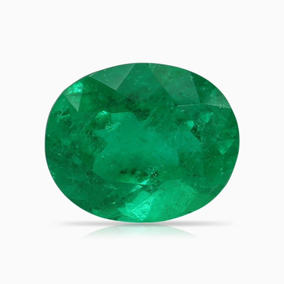 9x7.5mm AAA GIA Certified Princess Diana Inspired Oval Columbian Emerald Halo Ring in Rose Gold stone