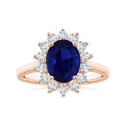 Solitaire Rose Gold Blue Sapphire Rings