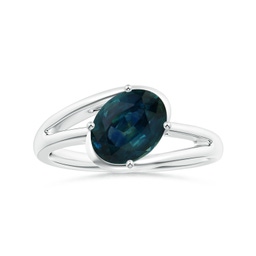 Platinum Platinum Teal Montana Sapphire Rings