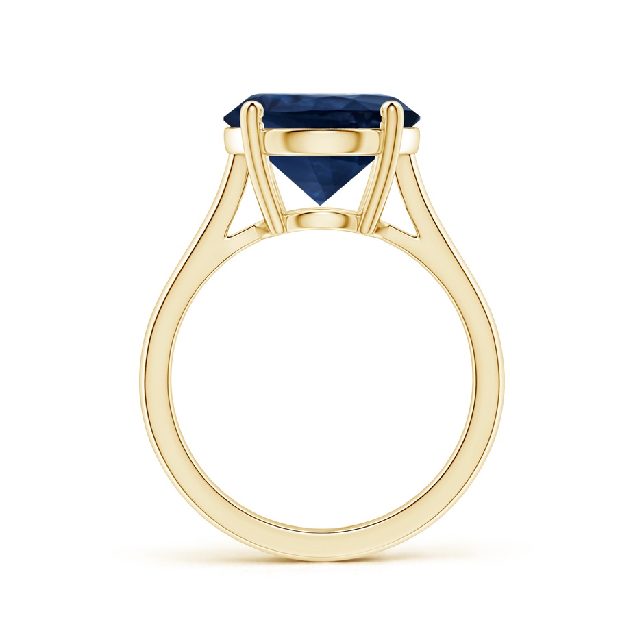 14.43x11.51x5.78mm AA Prong-Set GIA Certified Oval Sapphire Solitaire Reverse Tapered Shank Ring in 18K Yellow Gold side-1