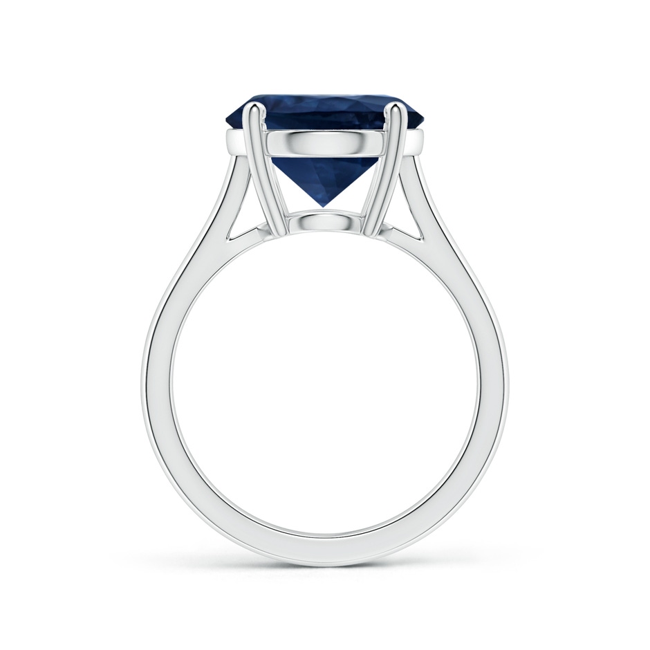 14.43x11.51x5.78mm AA Prong-Set GIA Certified Oval Sapphire Solitaire Reverse Tapered Shank Ring in P950 Platinum side-1