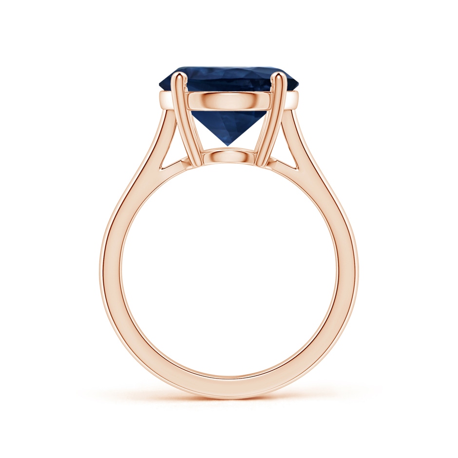 14.43x11.51x5.78mm AA Prong-Set GIA Certified Oval Sapphire Solitaire Reverse Tapered Shank Ring in Rose Gold side-1