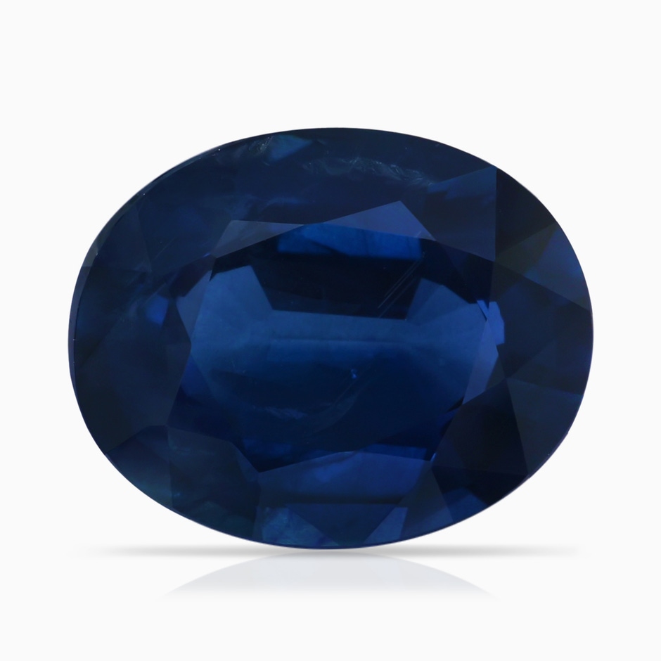 14.43x11.51x5.78mm AA Prong-Set GIA Certified Oval Sapphire Solitaire Reverse Tapered Shank Ring in Rose Gold stone