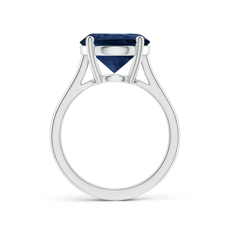 14.43x11.51x5.78mm AA Prong-Set GIA Certified Oval Sapphire Solitaire Reverse Tapered Shank Ring in White Gold side-1