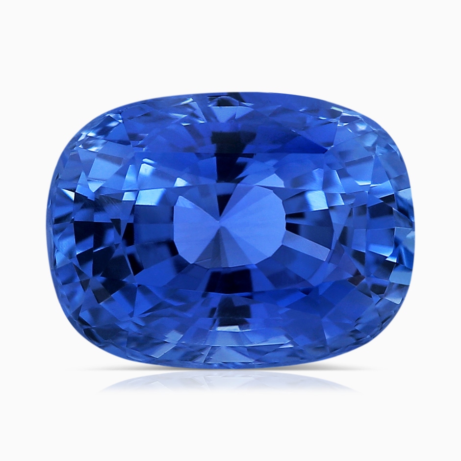 11.83x8.83x7.33mm AAAA Nature-inspired Gia Certified Cushion Blue Sapphire Ring with Diamonds in P950 Platinum side 699