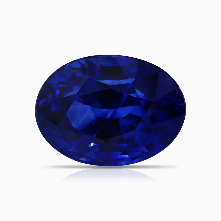 10.97x8.10x6.62mm AAA Princess Diana Inspired GIA Certified Oval Blue Sapphire Halo Ring in 18K White Gold stone