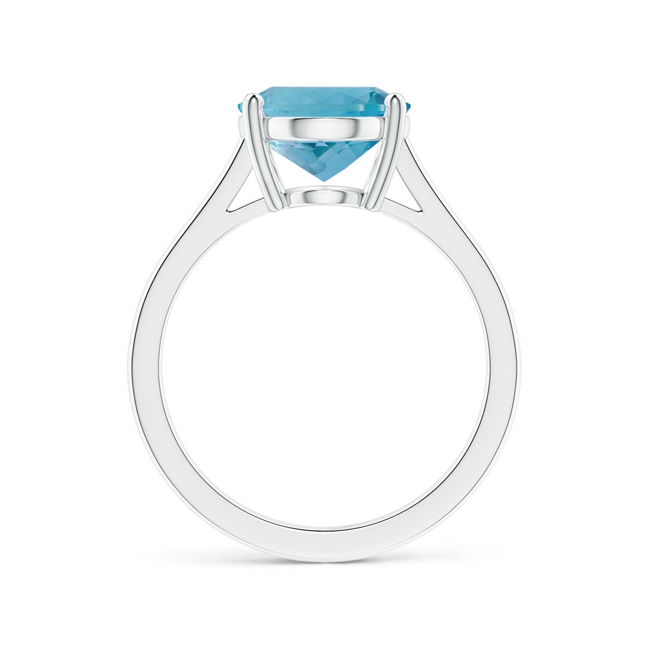 13.06x10.05x6.8mm AAAA Prong-Set GIA Certified Solitaire Oval Aquamarine Reverse Tapered Shank Ring in P950 Platinum side 199