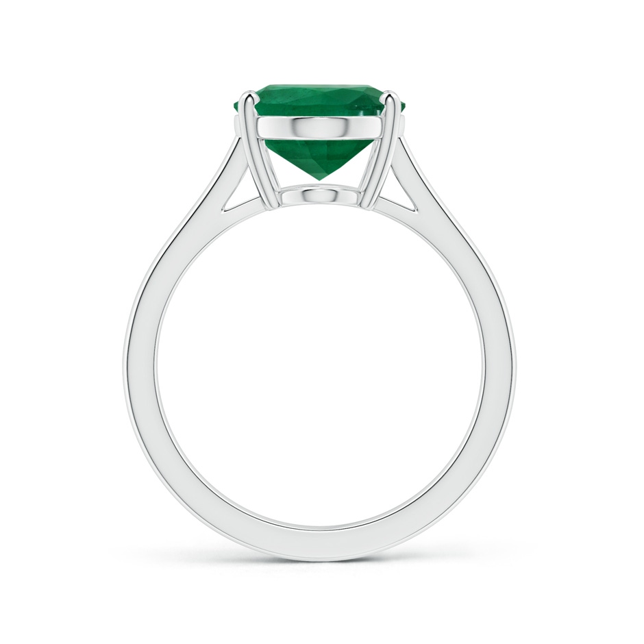 13.24x10.01x6.86mm AA Prong-Set GIA Certified Oval Emerald Solitaire Ring with Reverse Tapered Shank in 18K White Gold side 199