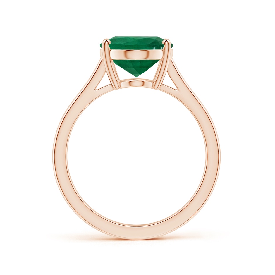 13.24x10.01x6.86mm AA Prong-Set GIA Certified Oval Emerald Solitaire Ring with Reverse Tapered Shank in Rose Gold side 199