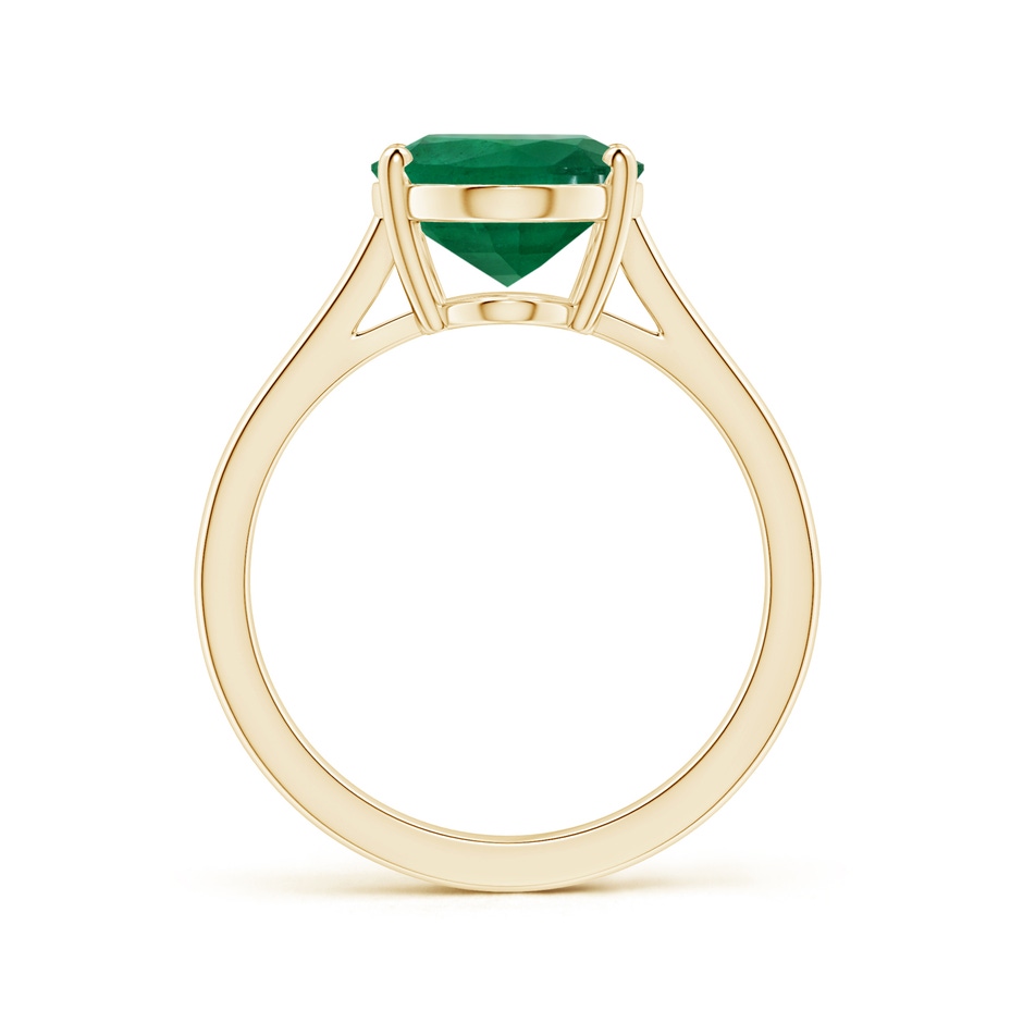 13.24x10.01x6.86mm AA Prong-Set GIA Certified Oval Emerald Solitaire Ring with Reverse Tapered Shank in Yellow Gold side 199