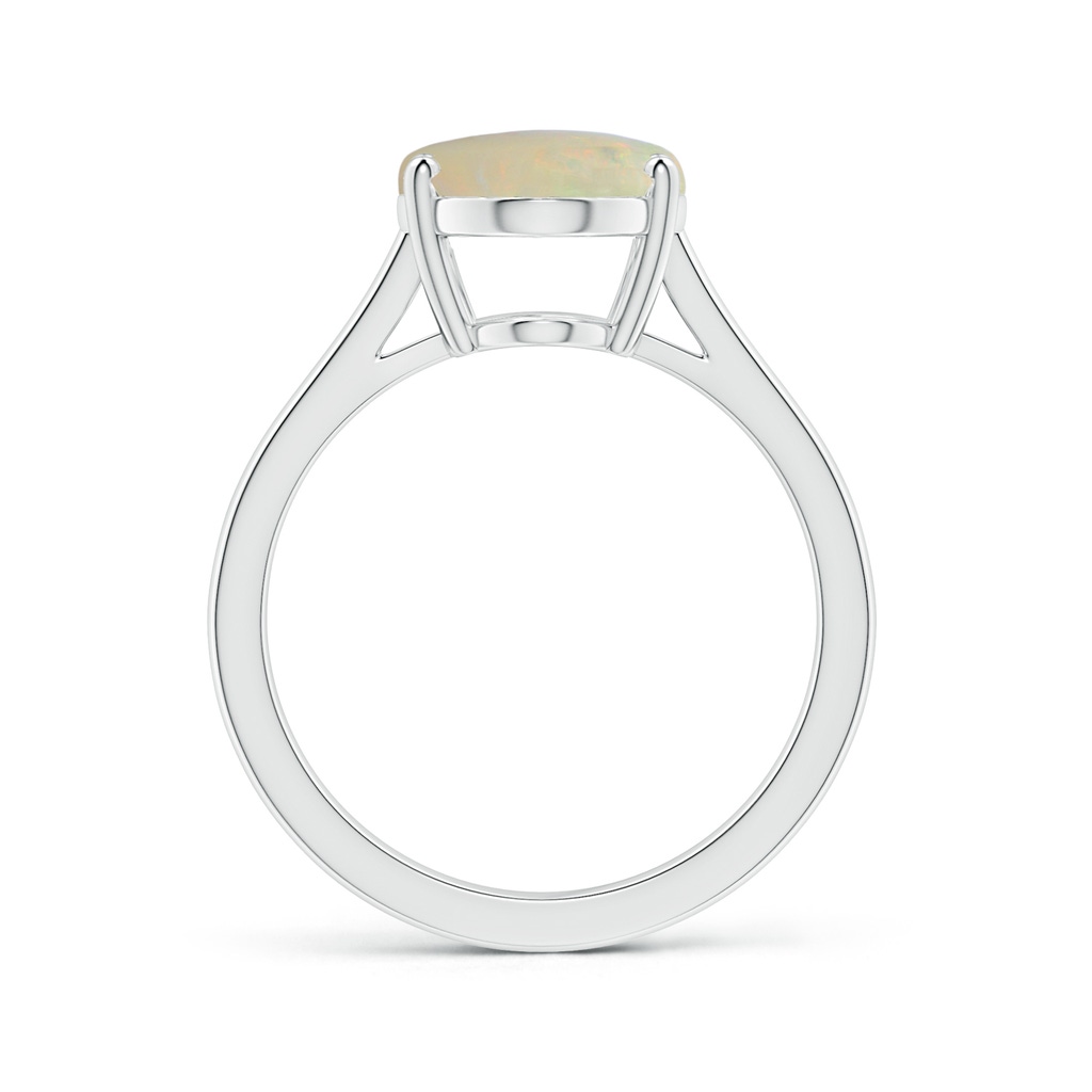 14.26x10.30x4.76mm A Prong-Set GIA Certified Solitaire Oval Opal Reverse Tapered Shank Ring in White Gold Side 199