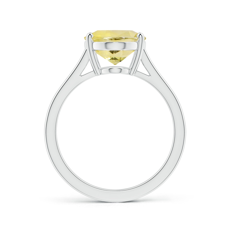 13.60x10.18x6.84mm AAA Prong-Set GIA Certified Oval Yellow Sapphire Solitaire Reverse Tapered Shank Ring in 18K White Gold side-1