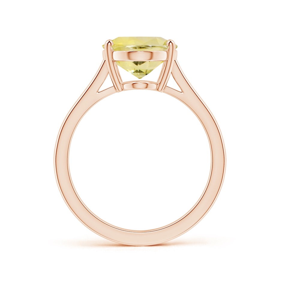 13.60x10.18x6.84mm AAA Prong-Set GIA Certified Oval Yellow Sapphire Solitaire Reverse Tapered Shank Ring in 9K Rose Gold side-1