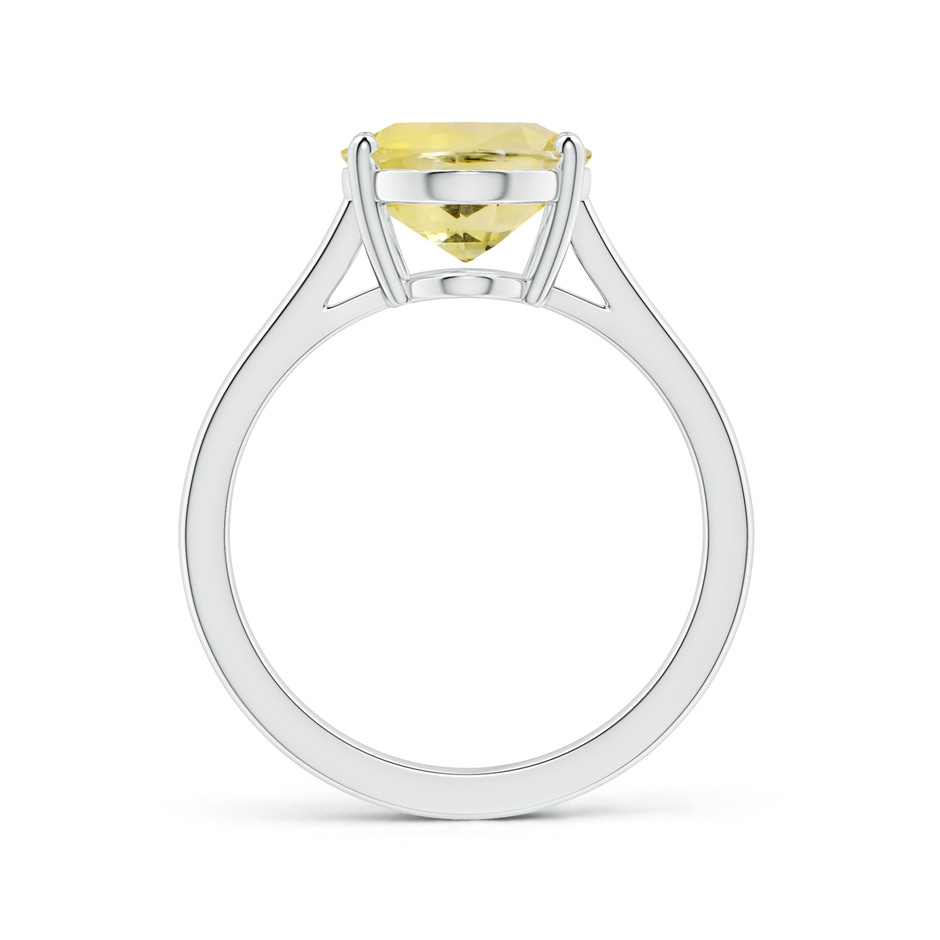 13.60x10.18x6.84mm AAA Prong-Set GIA Certified Oval Yellow Sapphire Solitaire Reverse Tapered Shank Ring in P950 Platinum side-1