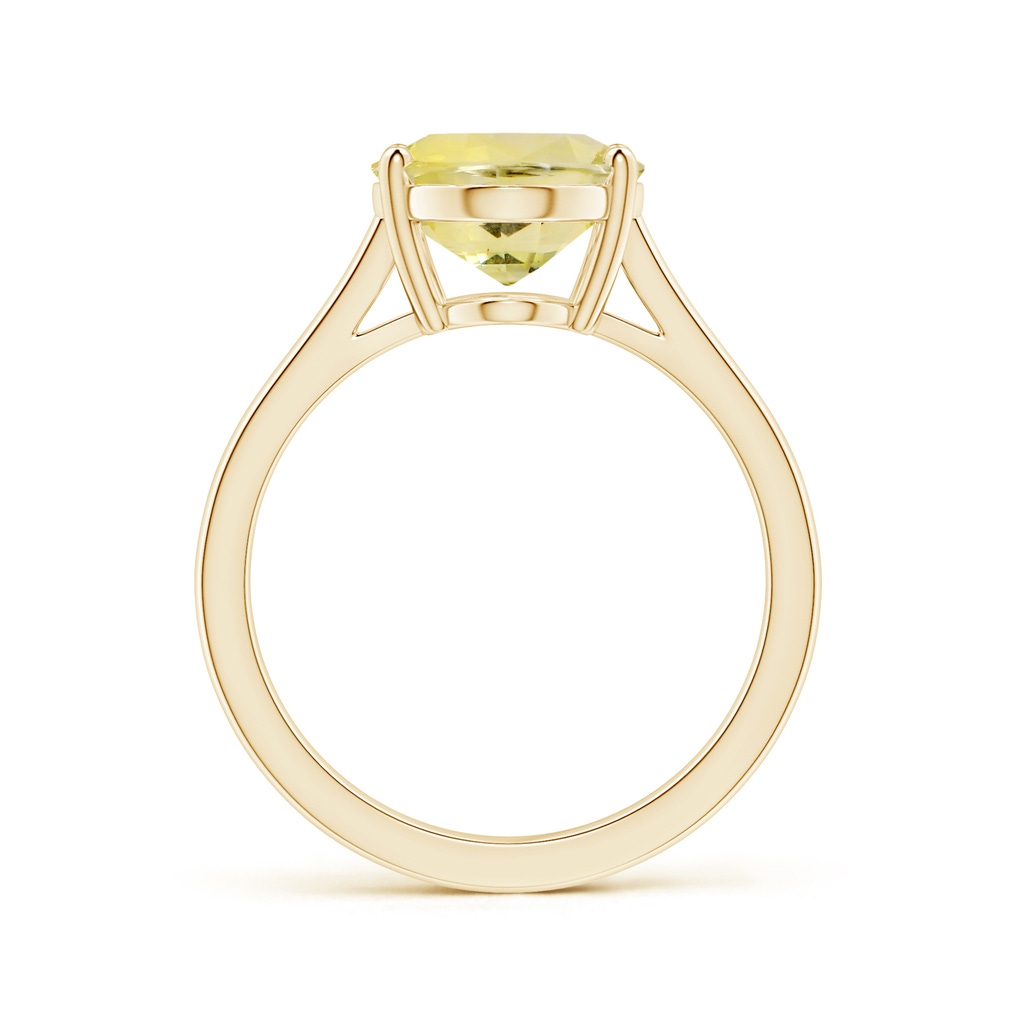 13.60x10.18x6.84mm AAA Prong-Set GIA Certified Oval Yellow Sapphire Solitaire Reverse Tapered Shank Ring in Yellow Gold Side-1