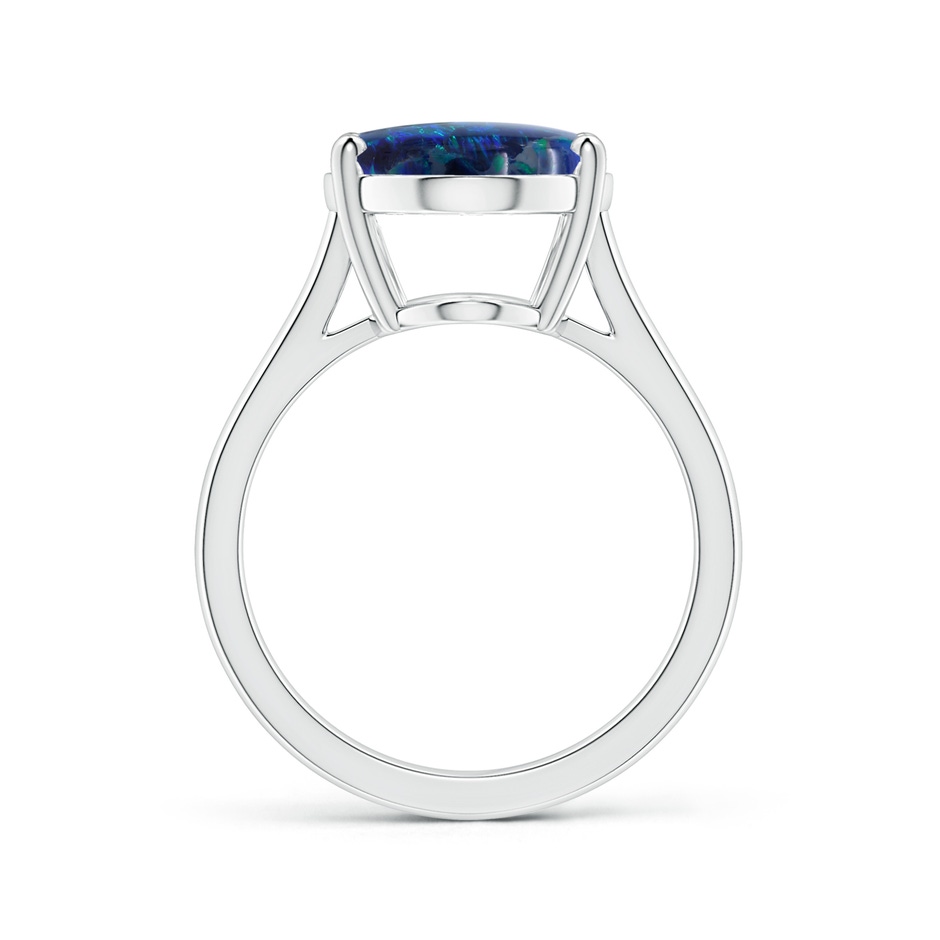 17.13x11.46x5.20mm AAA Prong-Set GIA Certified Oval Black Opal Ring with Reverse Tapered Shank in P950 Platinum side-1
