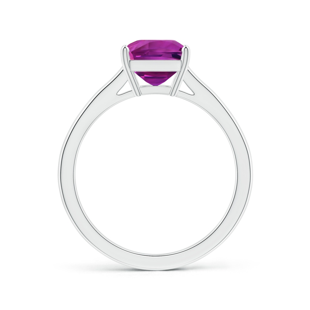 9.20x6.72x5.84mm AAAA Prong-Set GIA Certified Emerald-Cut Pink Sapphire Solitaire Ring in 18K White Gold Side-1