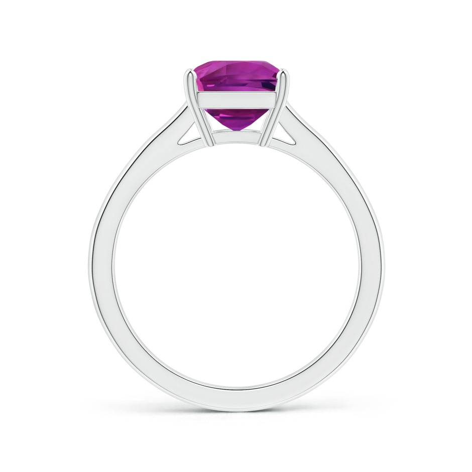 9.20x6.72x5.84mm AAAA Prong-Set GIA Certified Emerald-Cut Pink Sapphire Solitaire Ring in 18K White Gold side-1