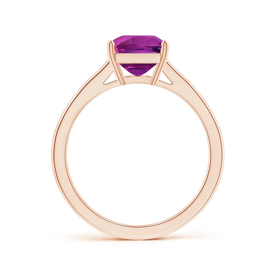 9.20x6.72x5.84mm AAAA Prong-Set GIA Certified Emerald-Cut Pink Sapphire Solitaire Ring in Rose Gold side-1