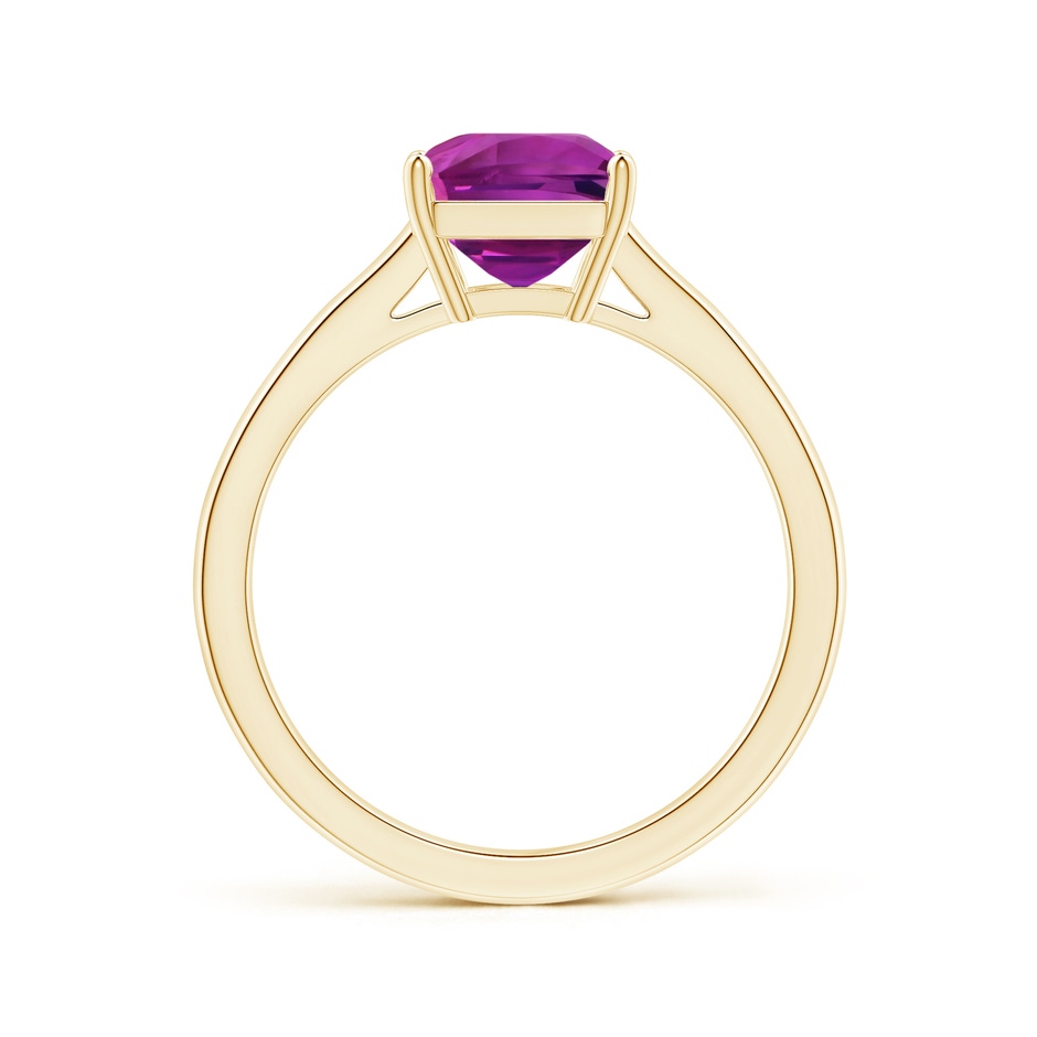 9.20x6.72x5.84mm AAAA Prong-Set GIA Certified Emerald-Cut Pink Sapphire Solitaire Ring in Yellow Gold side-1