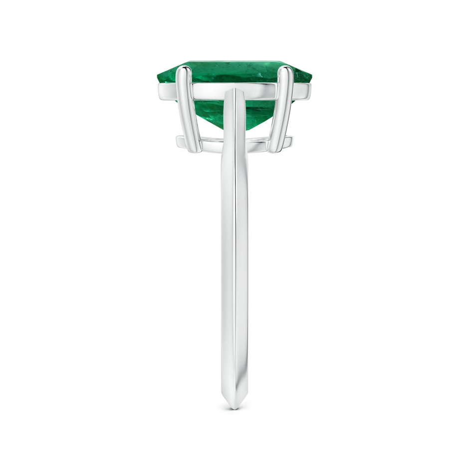 12.5x10mm AAA Prong-Set GIA Certified Solitaire Oval Emerald Knife-Edge Shank Ring in P950 Platinum side-2