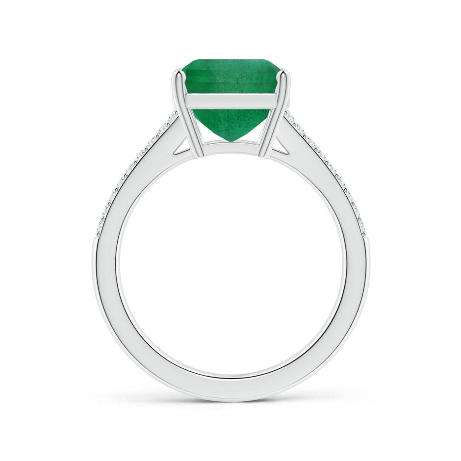 13.32x9.44x6.88mm AA GIA Certified Emerald-Cut Emerald Split Shank Ring with Diamonds in 18K White Gold side 199