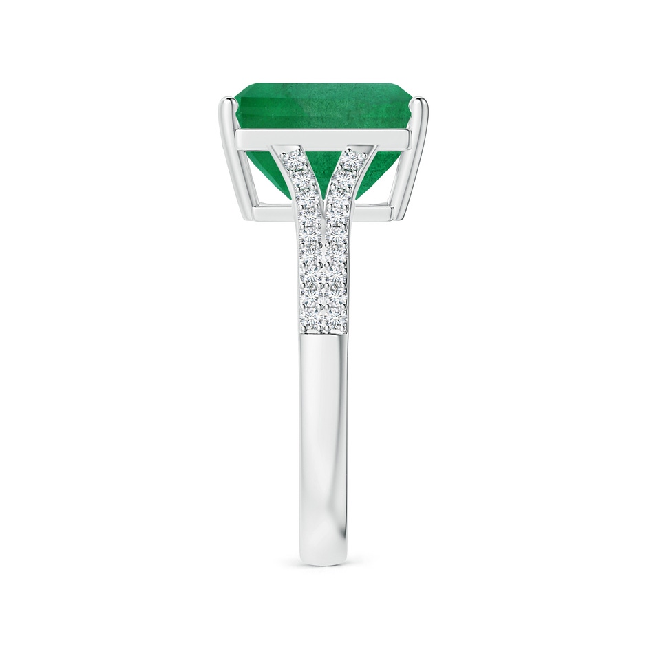 13.32x9.44x6.88mm AA GIA Certified Emerald-Cut Emerald Split Shank Ring with Diamonds in White Gold side 399