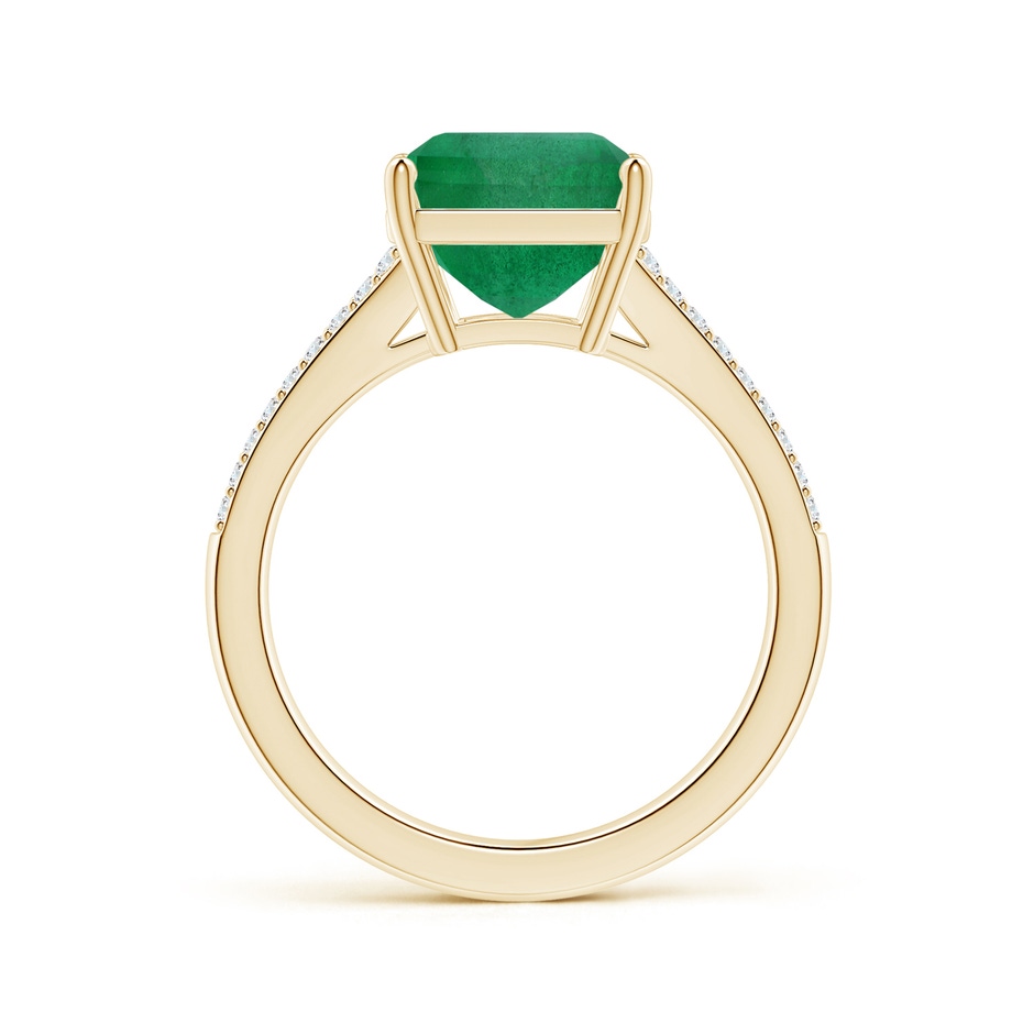 13.32x9.44x6.88mm AA GIA Certified Emerald-Cut Emerald Split Shank Ring with Diamonds in Yellow Gold side 199