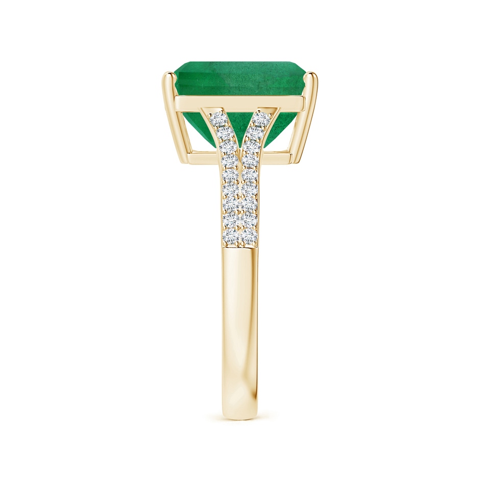 13.32x9.44x6.88mm AA GIA Certified Emerald-Cut Emerald Split Shank Ring with Diamonds in Yellow Gold side 399
