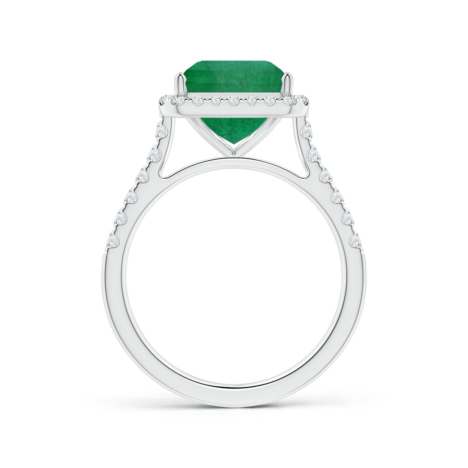 13.32x9.44x6.88mm AA GIA Certified Emerald-Cut Emerald Halo Ring with Diamonds in P950 Platinum side 199