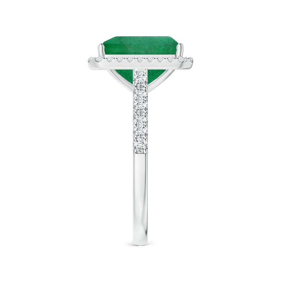 13.32x9.44x6.88mm AA GIA Certified Emerald-Cut Emerald Halo Ring with Diamonds in P950 Platinum side 399
