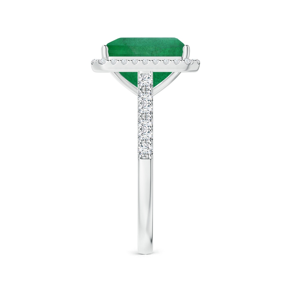 13.32x9.44x6.88mm AA GIA Certified Emerald-Cut Emerald Halo Ring with Diamonds in White Gold side 399