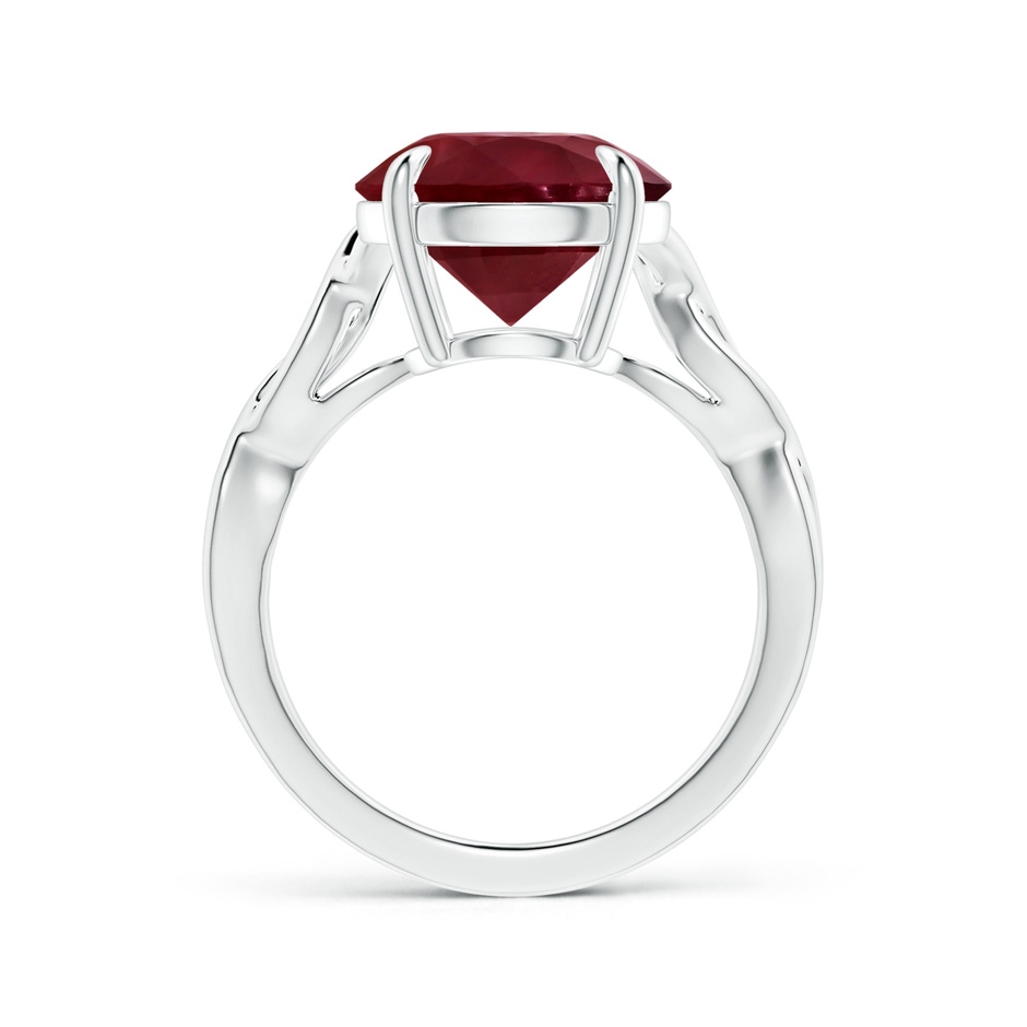 12.01x11.98x5.66mm AA Claw-Set GIA Certified Round Ruby Solitaire Ring with Twisted Shank in 18K White Gold side-1