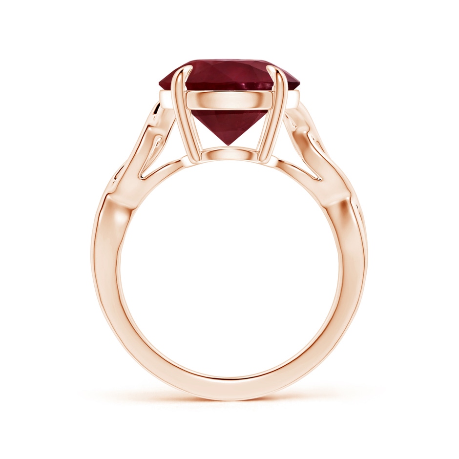 12.01x11.98x5.66mm AA Claw-Set GIA Certified Round Ruby Solitaire Ring with Twisted Shank in Rose Gold side-1