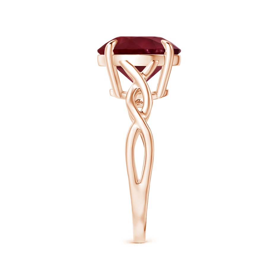 12.01x11.98x5.66mm AA Claw-Set GIA Certified Round Ruby Solitaire Ring with Twisted Shank in Rose Gold side-2