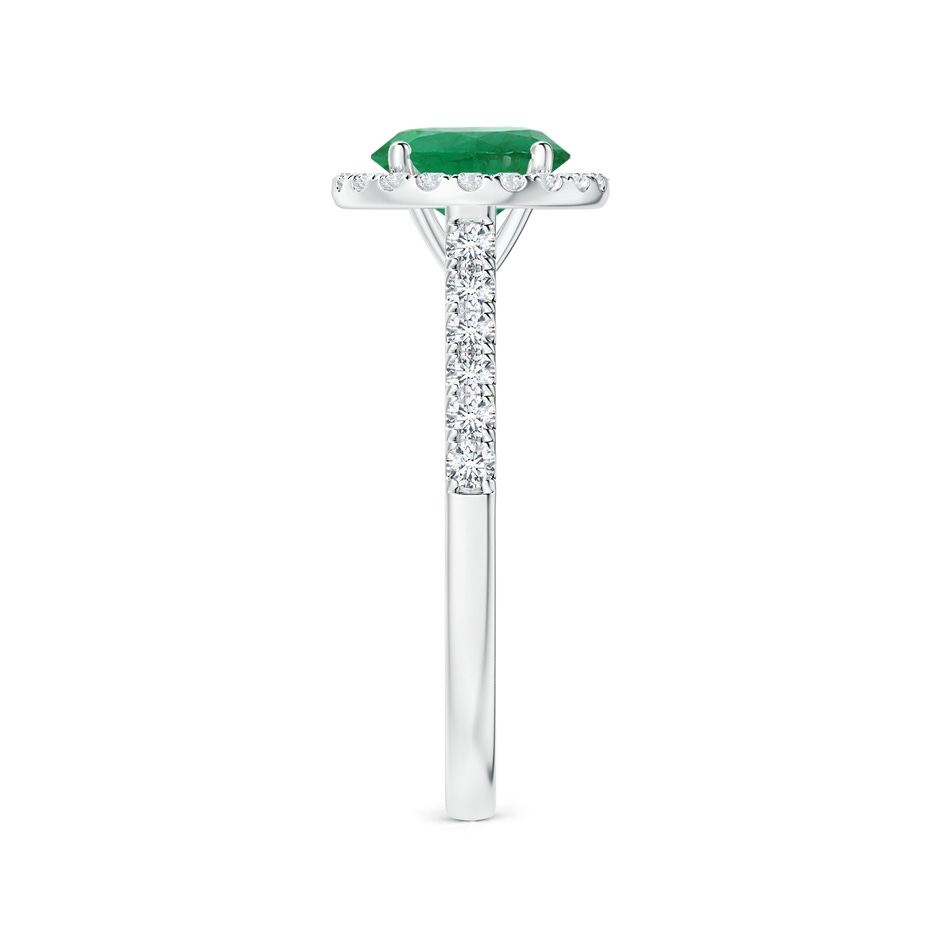 6.82x6.72x4.34mm AAA GIA Certified Round Emerald Halo Ring with Diamond in White Gold side 399